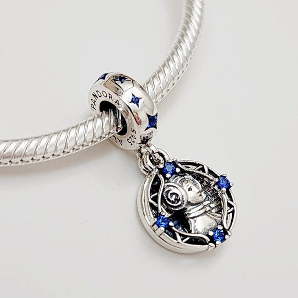 Pandora Star Wars Princess Leia Blue Enamel Crystal & CZ Charm - Picture 2 of 5